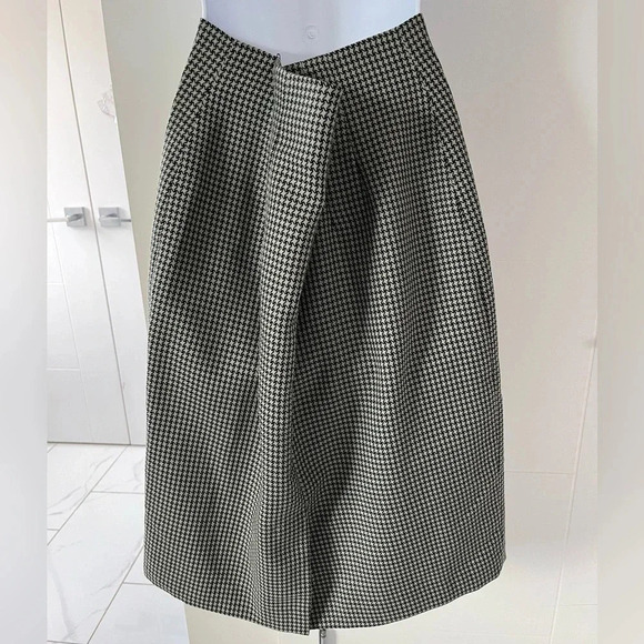 Evan Picone/Vintage 1980’s/Houndstooth/ Black&sage green/Pencil skirt/Size US 12 - Picture 7 of 16